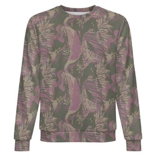 Cuban Brush camouflage crewneck sweatshirt, front view