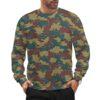 Belgian Jigsaw 1st Pattern camouflage crewneck sweatshirt worn by a model