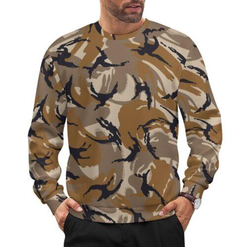 Argentinian Patagonia DPM camouflage crewneck sweatshirt worn by a model