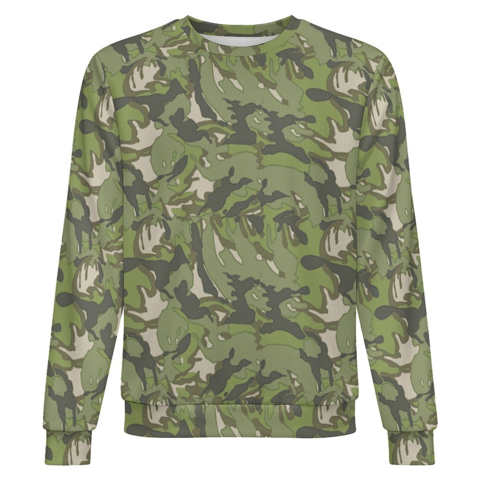 China Reverse DPM Early camouflage crewneck sweatshirt, front view