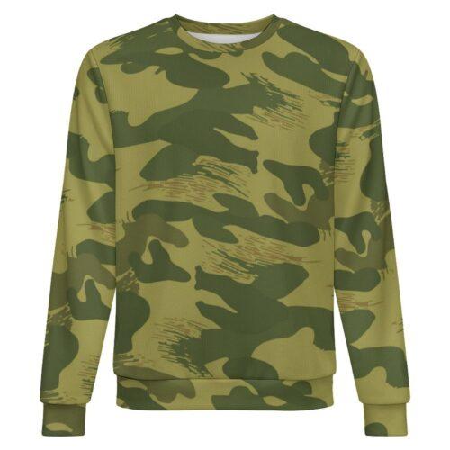 Belgian Brushstroke v2 camouflage crewneck sweatshirt, front view