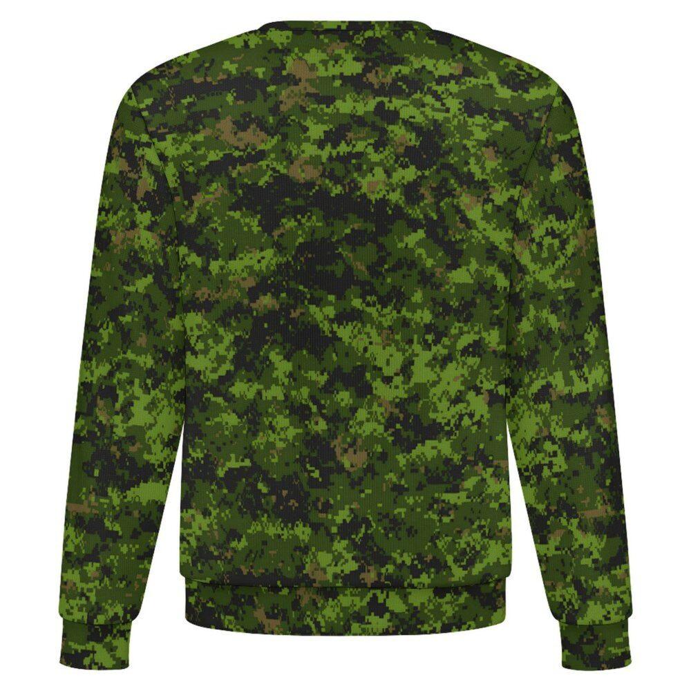 Canadian CADPAT v1 camouflage crewneck sweatshirt, back view
