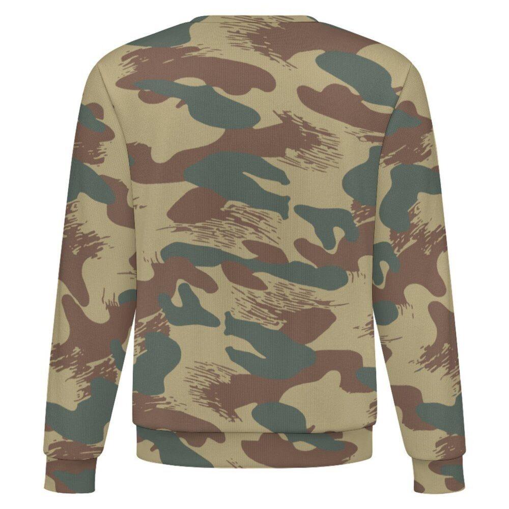 Belgian Brushstroke v4 camouflage crewneck sweatshirt, back view