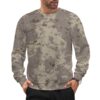 Canadian Desert camouflage crewneck sweatshirt worn by a model