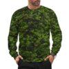 Canadian CADPAT v1 camouflage crewneck sweatshirt worn by a model