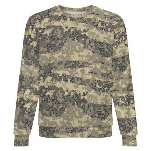 Austrian Tarnanzug v1 camouflage crewneck sweatshirt, front view