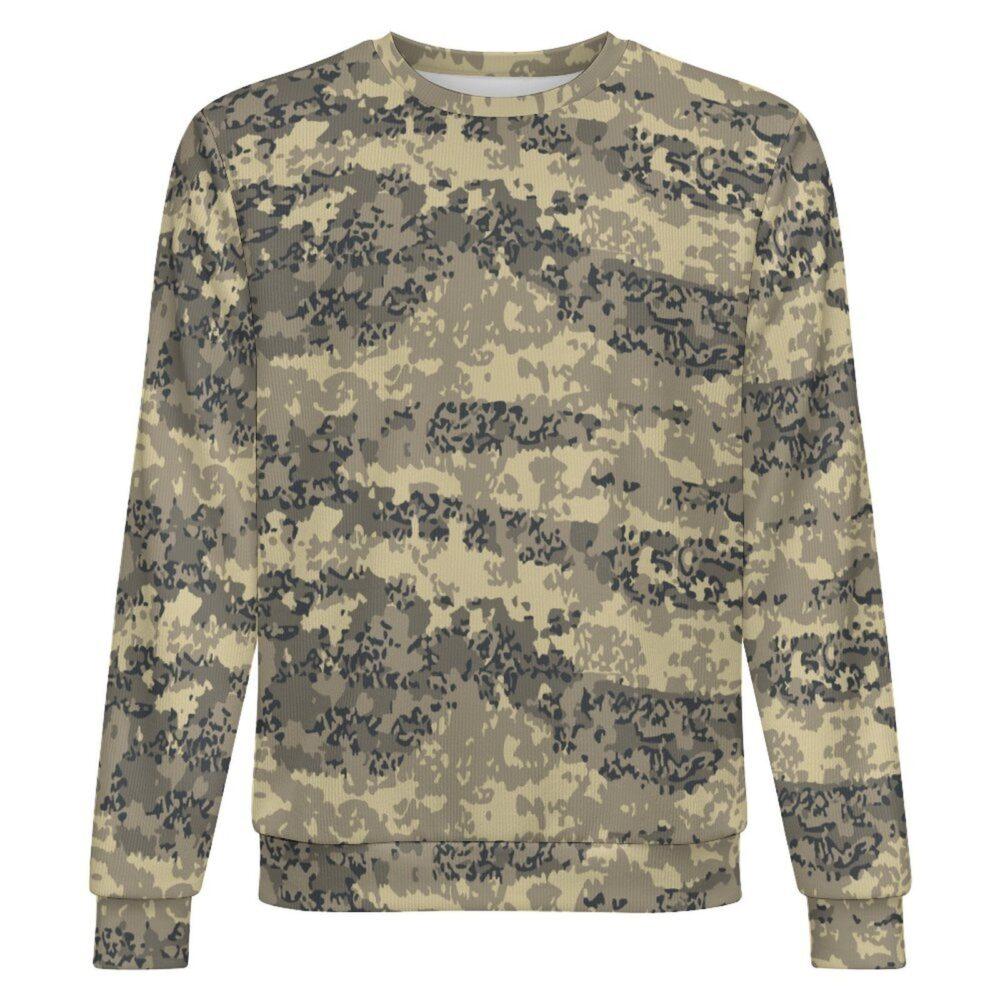 Austrian Tarnanzug v1 camouflage crewneck sweatshirt, front view