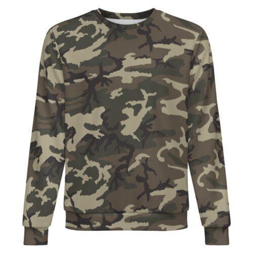 Afghan NDS ERDL camouflage crewneck sweatshirt, front view