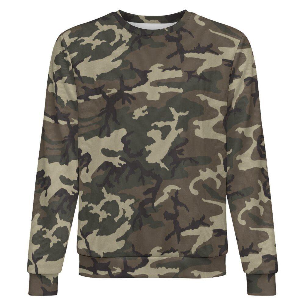 Afghan NDS ERDL camouflage crewneck sweatshirt, front view