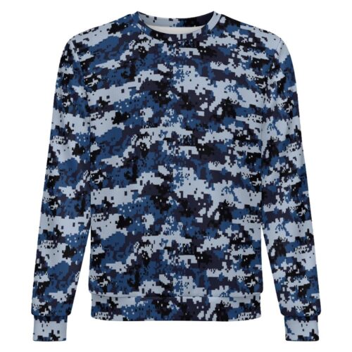 Myanmar Navy 2016 Digital camouflage crewneck sweatshirt, front view