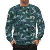 Azerbaijan Border Guards 01 camouflage crewneck sweatshirt worn by a model
