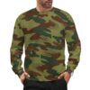 Belgian Brushstroke v3 camouflage crewneck sweatshirt worn by a model