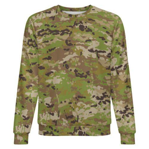 Australian AMCU camouflage crewneck sweatshirt, front view