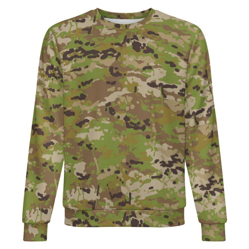 Australian AMCU camouflage crewneck sweatshirt, front view