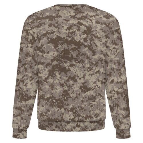 Canadian CADPAT Desert camouflage crewneck sweatshirt, back view