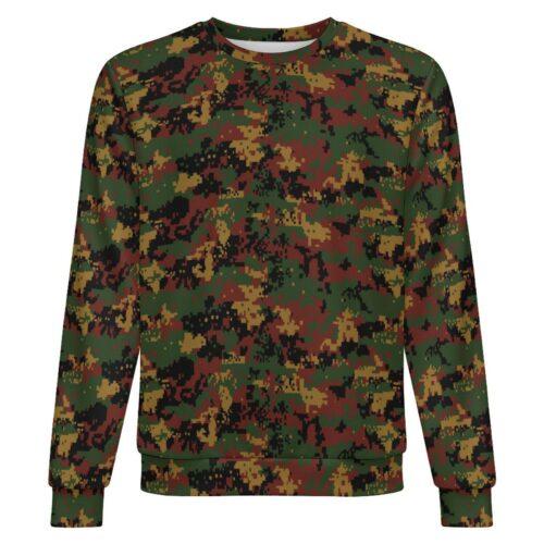 Myanmar Tatmadaw 2016 Digital camouflage crewneck sweatshirt, front view