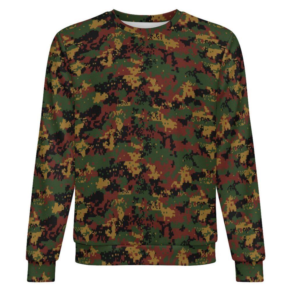 Myanmar Tatmadaw 2016 Digital camouflage crewneck sweatshirt, front view