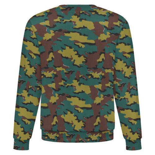 Belgian Jigsaw 2nd Pattern camouflage crewneck sweatshirt, back view