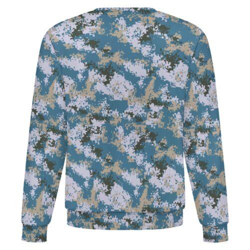 China M07 Ocean camouflage crewneck sweatshirt, back view