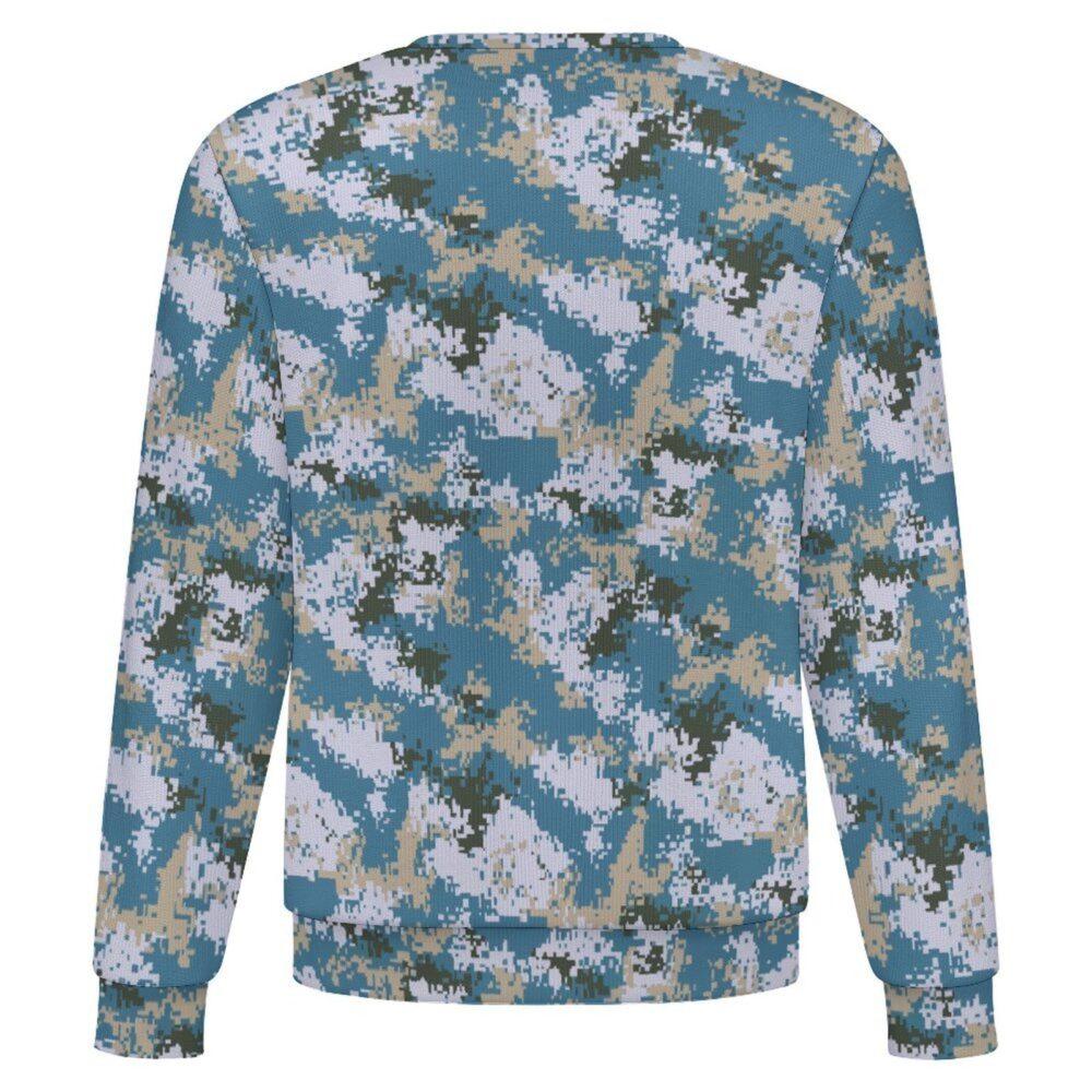 China M07 Ocean camouflage crewneck sweatshirt, back view