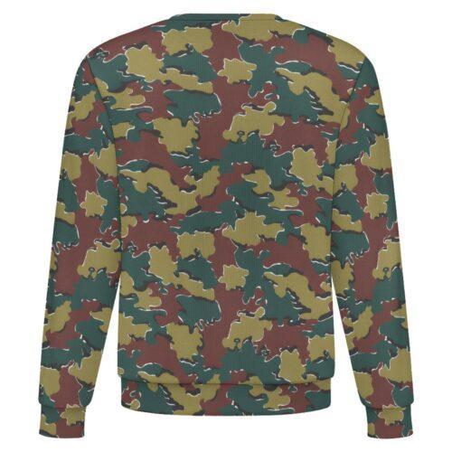 Belgian Jigsaw 1st Pattern camouflage crewneck sweatshirt, back view
