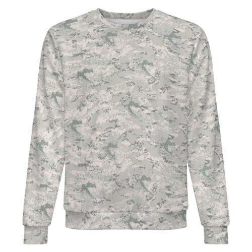 Croatian Arctic camouflage crewneck sweatshirt, front view