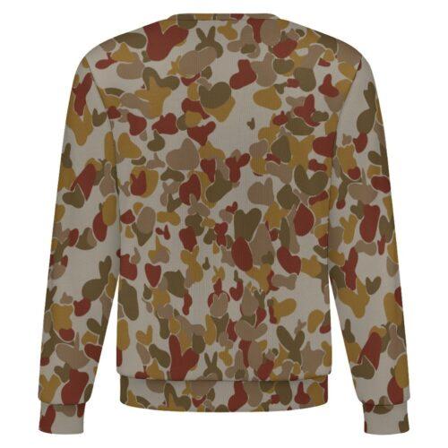 Australian Red AUSCAM OPFOR Musoria v2 camouflage crewneck sweatshirt, back view
