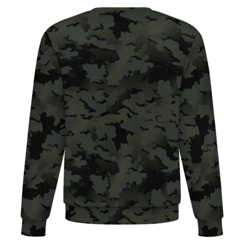 Belgian Jigsaw MT Night camouflage crewneck sweatshirt, back view