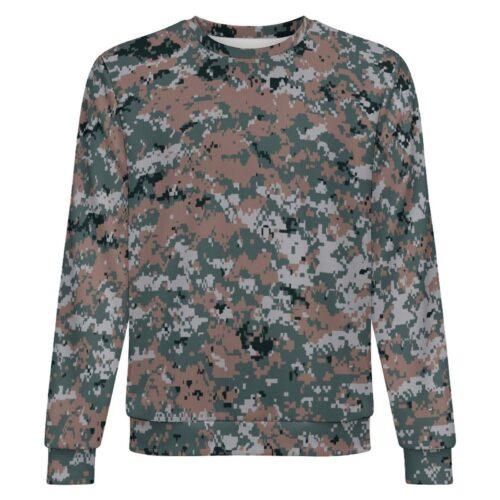 Armenian Pixelated camouflage crewneck sweatshirt, front view