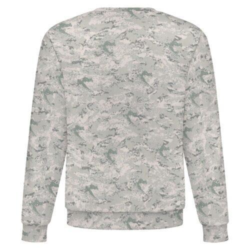 Croatian Arctic camouflage crewneck sweatshirt, back view
