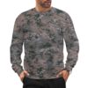 Botswana Anti Poaching Unit camouflage crewneck sweatshirt worn by a model