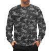 Canadian Night Digital camouflage crewneck sweatshirt worn by a model