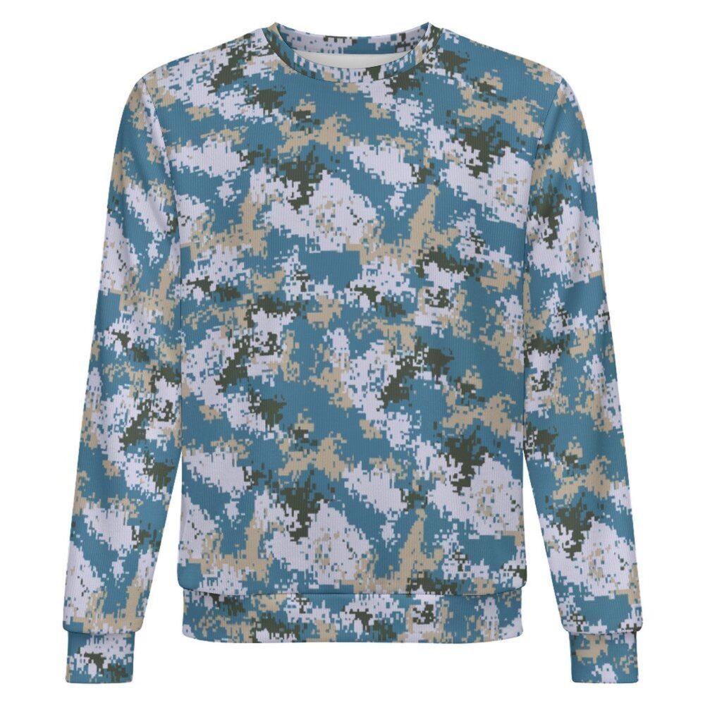 China M07 Ocean camouflage crewneck sweatshirt, front view
