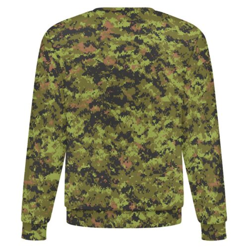 Canadian CADPAT v2 camouflage crewneck sweatshirt, back view
