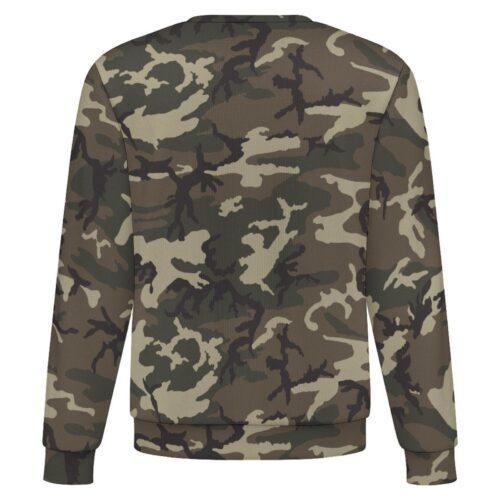 Afghan NDS ERDL camouflage crewneck sweatshirt, back view