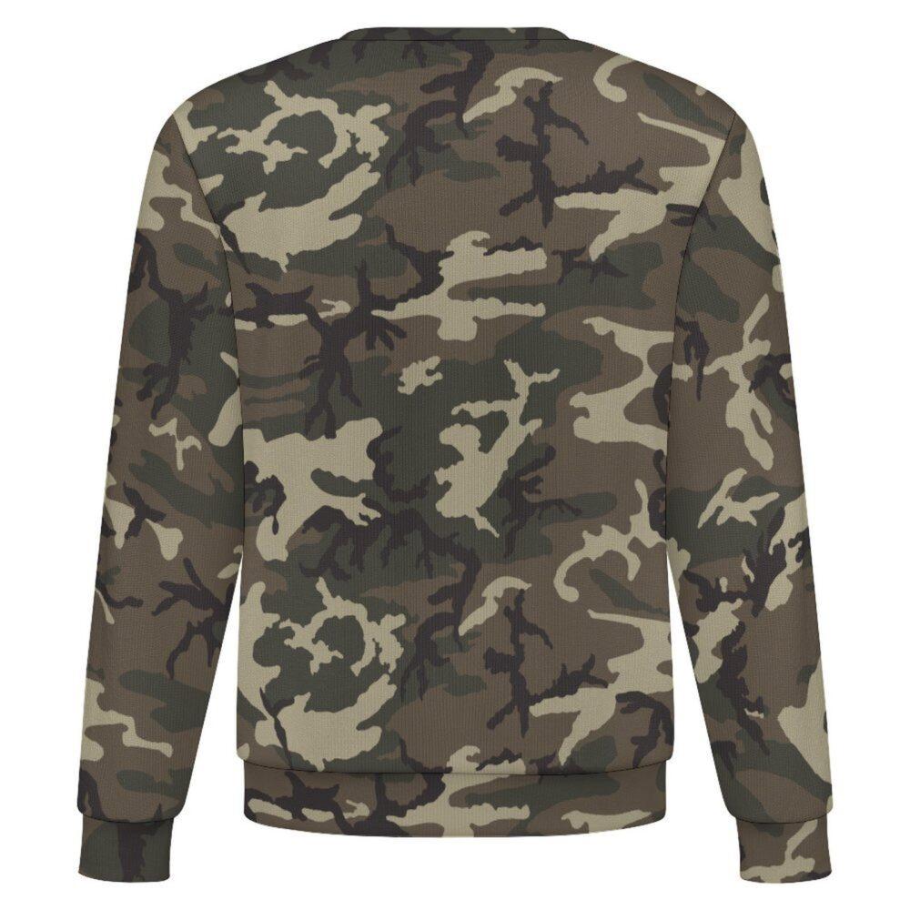 Afghan NDS ERDL camouflage crewneck sweatshirt, back view
