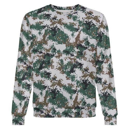 China M07 Universal camouflage crewneck sweatshirt, front view