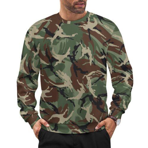 Bulgarian Stone DPM camouflage crewneck sweatshirt worn by a model