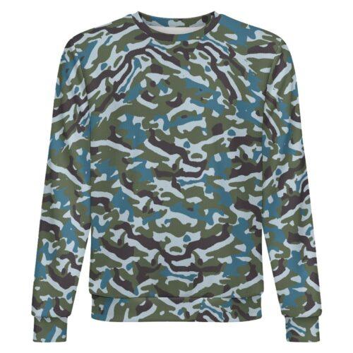 China PLN Oceanic Woodland camouflage crewneck sweatshirt, front view