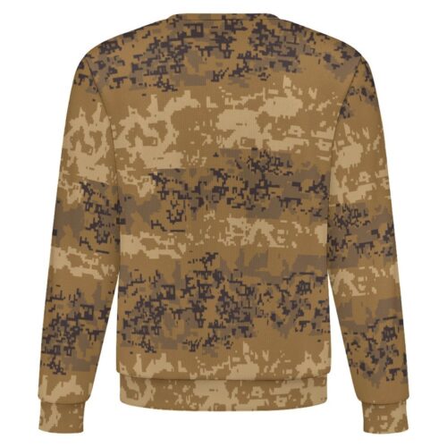 Austrian Jagdkommando Pixeltarnung Desert camouflage crewneck sweatshirt, back view