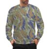 Brazilian Air Force Lizard camouflage crewneck sweatshirt worn by a model