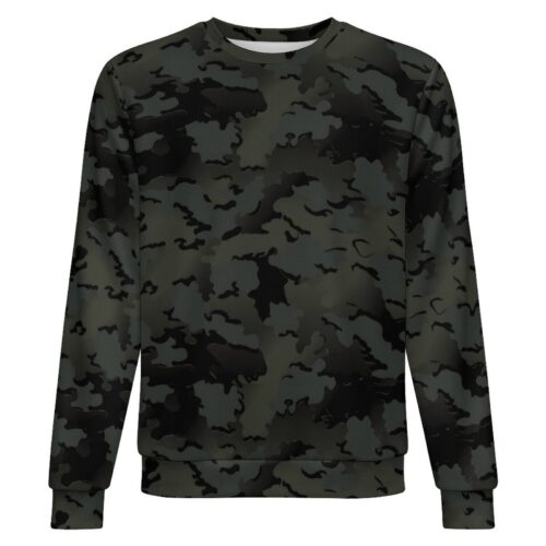 Belgian Jigsaw MT Night camouflage crewneck sweatshirt, front view