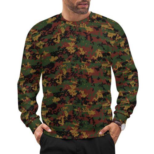 Myanmar Tatmadaw 2016 Digital camouflage crewneck sweatshirt worn by a model