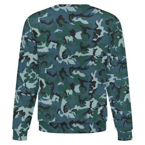 Azerbaijan Border Guards 01 camouflage crewneck sweatshirt, back view