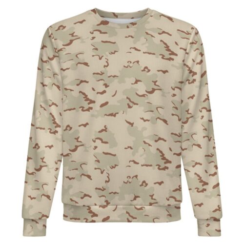 Belgian Jigsaw Desert camouflage crewneck sweatshirt, front view