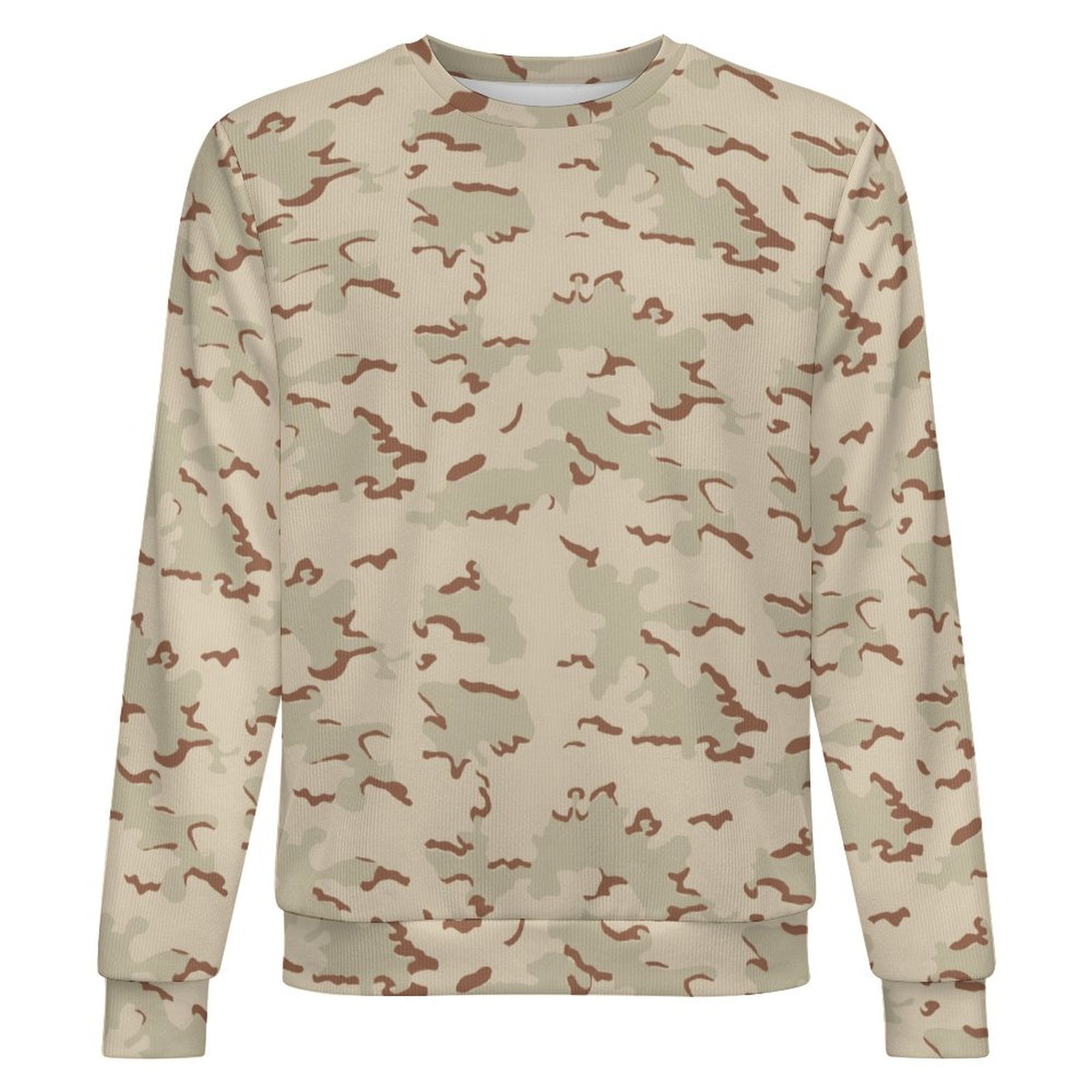 Belgian Jigsaw Desert camouflage crewneck sweatshirt, front view