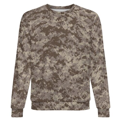 Canadian CADPAT Desert camouflage crewneck sweatshirt, front view