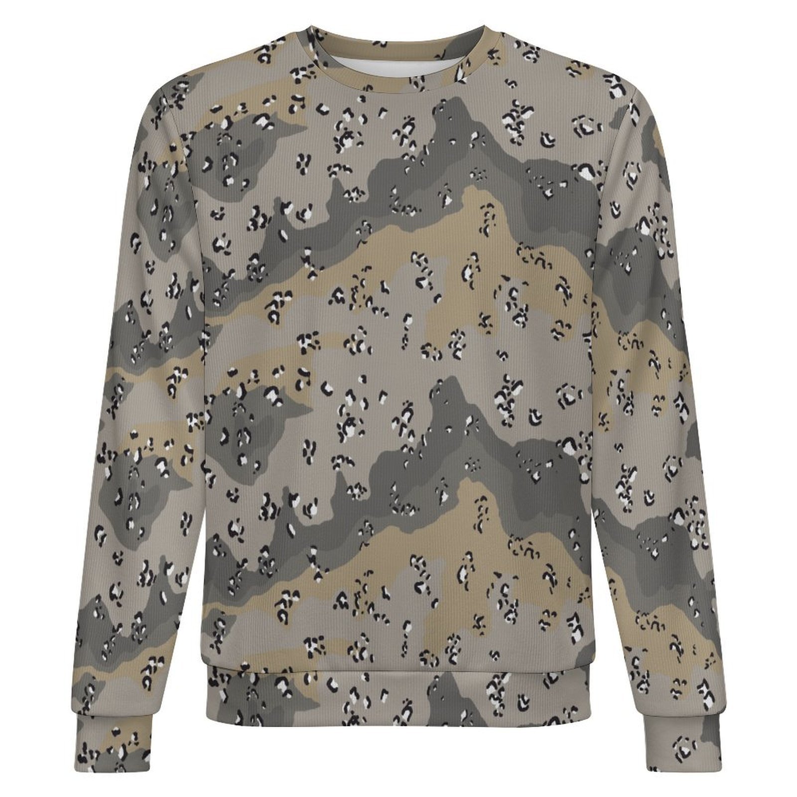 Afghan Border Police camouflage crewneck sweatshirt, front view