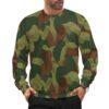 Belgian Moon and Balls v4 camouflage crewneck sweatshirt worn by a model