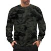 Belgian Jigsaw MT Night camouflage crewneck sweatshirt worn by a model
